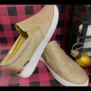 GOLD Size 9 Michael Kors Slip Ons NEW